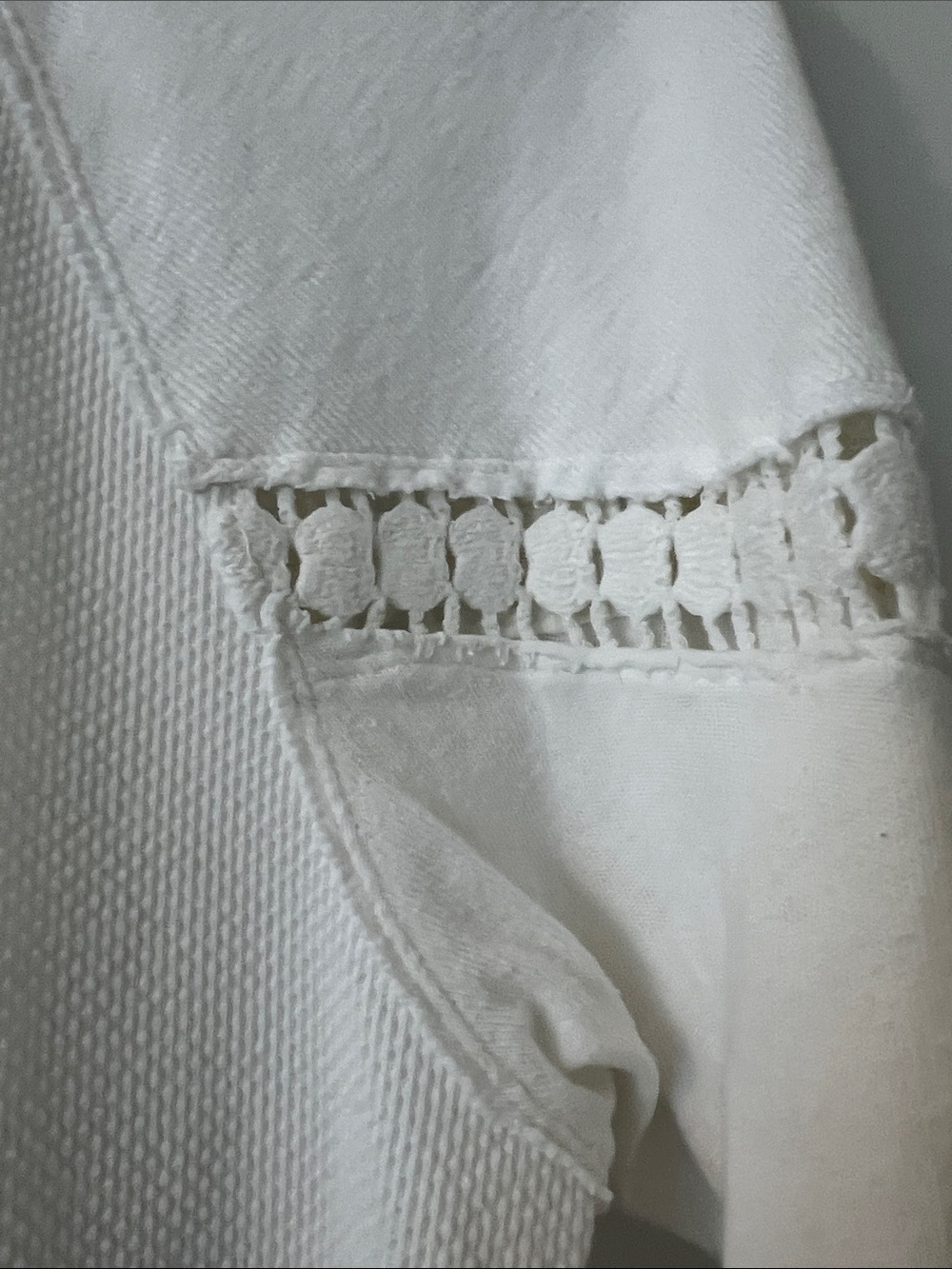 Like New We The Free Cream Crochet-Back Long Sleeve size L - Picture 3 of 12